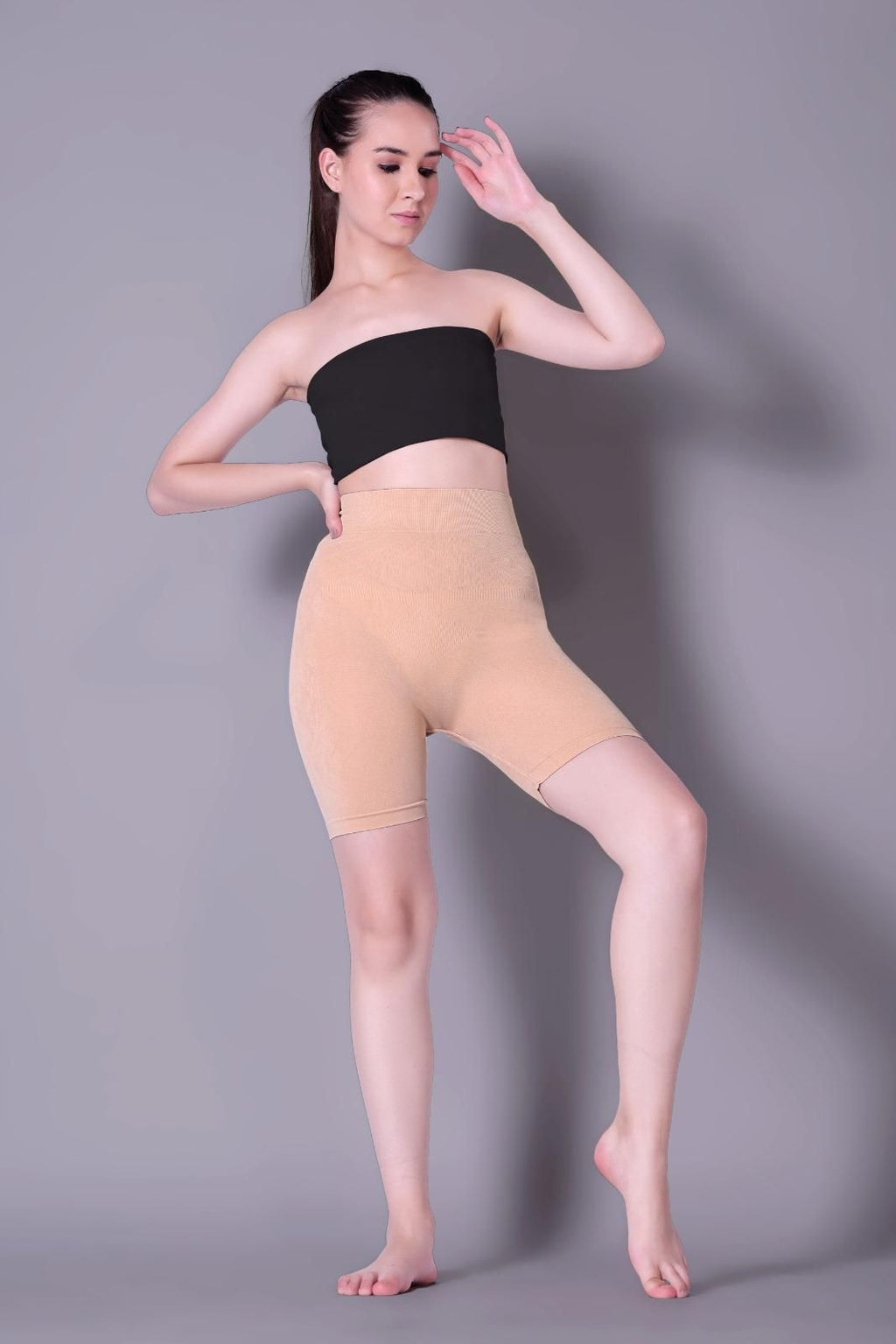 4-in-1 Shaper - Quick Slim Shape Wear Tummy, Back, Thighs, Hips - Black/Efffective Seamless Tummy Tucker